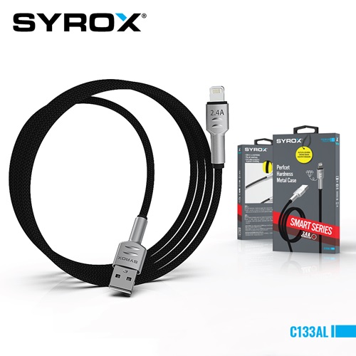 Syrox Usb-A to Lightning 2.4A Quick Örgü Kablo