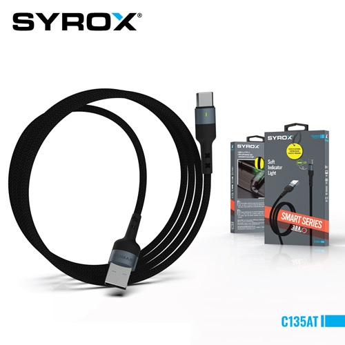 Syrox Usb-A to Type-C 3.0A Örgü Kablo