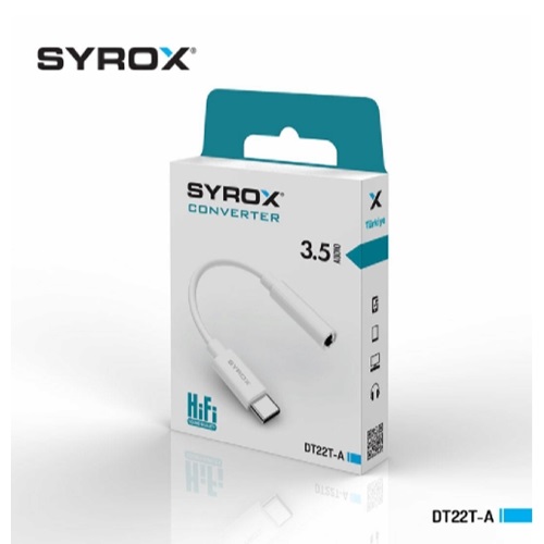 Syrox 3.5A Audio > Type-c Dönüştürücü SYX-DT22T-A