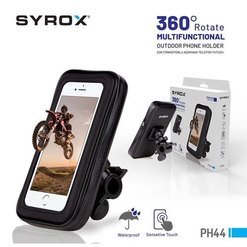Syrox Motosiklet Waterproof Telefon Tutucu Ph44